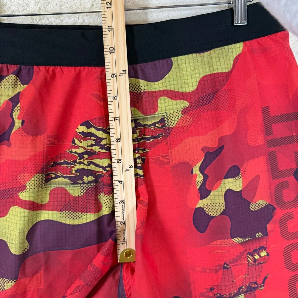 Reebok Super Nasty Speed CrossFit Training Gym Shorts Mens M Red Camo AJ1505